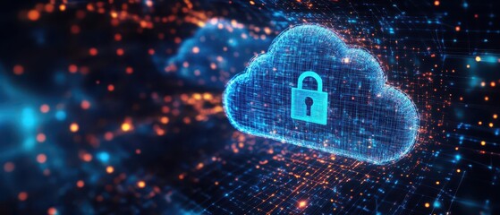 Cloud computing security system with encrypted digital locks, cyber protection