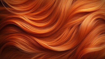 Stunning copper-toned wavy hair texture close-up