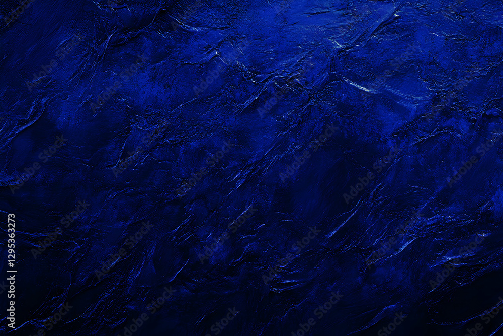 Poster intense cobalt blue textured background showcasing subtle light play and rich, deep color variations