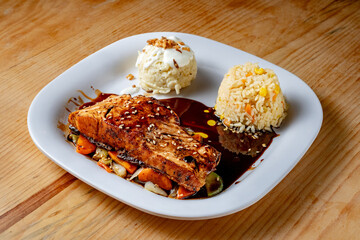Teriyaki salmon