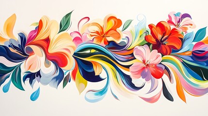 Obraz premium Vibrant Floral Symphony: A Kaleidoscope of Colors and Petals