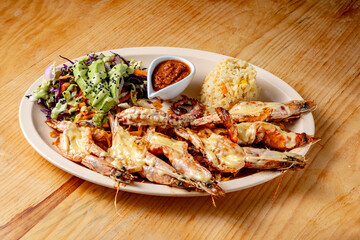 grilled shrimp with cheese