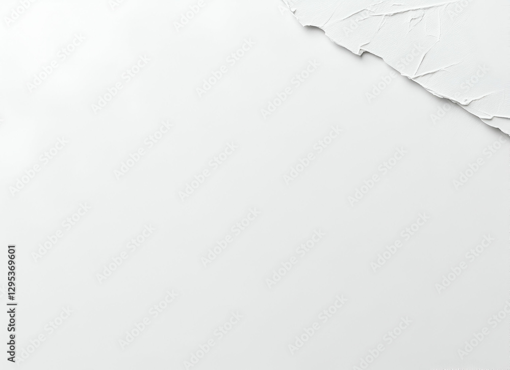 Poster minimalist white canvas backdrop with textured accent , perfect for product photography and design m