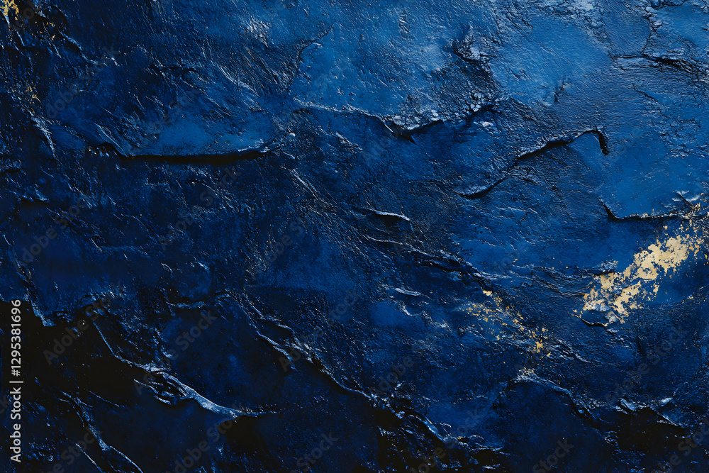 Aufkleber striking dark blue texture with hints of gold, a luxurious abstract background for modern design and
