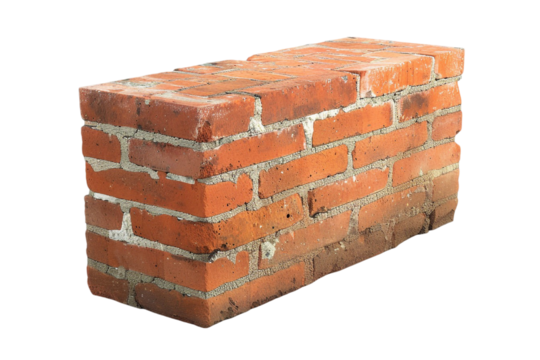 3D Render of a Brick – Isolated on Transparent Background