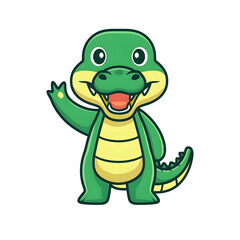 Fototapeta premium Cute Dinosaur Waving