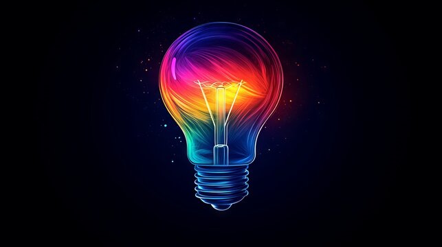 Colorful technology light bulb logo template design vector, emblem concept for innovation, creativity, and modern branding – abstract design for business, tech, and digital solutions