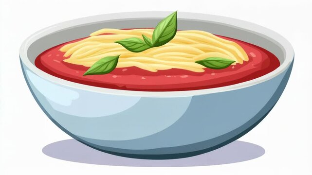 Delicious Spaghetti with Tomato Sauce and Basil