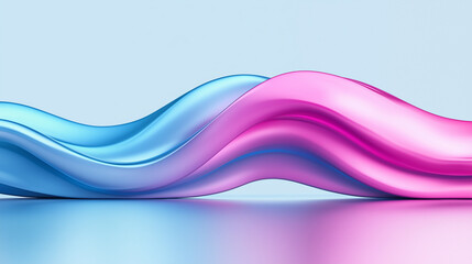 Smooth flowing abstract waves in blue and pink, creating a sleek and modern gradient design.