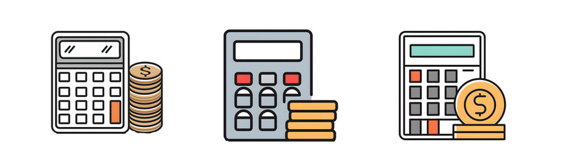 Calculator and Coin Icon
