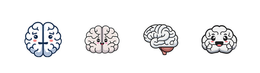 Cartoon Brain with Tongue