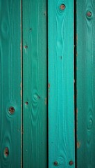 Fototapeta premium Wooden plank with teal and turquoise green wood grain pattern, wooden plank, teal, turquoise