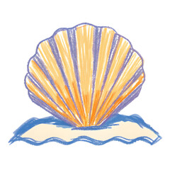 tropical seashell resting on sand, evoking serene beach vibe