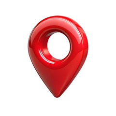 3d rendering location map pin isolated on transparent background, perfect for map, travel, and GPS pointer sign, mark indicating a specific place or destination