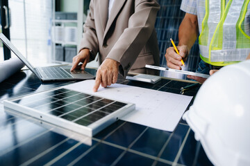 Engineers collaborate on solar and wind energy, driving sustainability, innovation, and clean tech...