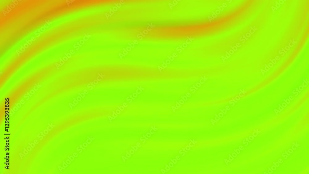 Poster vibrant and abstract green and orange flowing background with smooth waves and soft gradients for mo