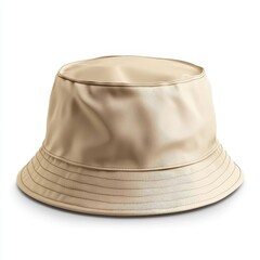 beige bucket Hat. bucket hat on white background