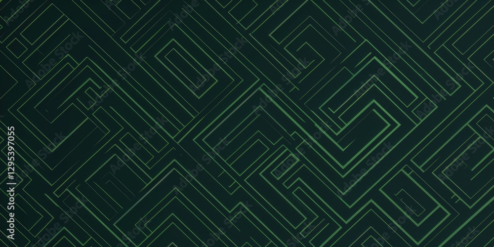 Poster green and yellow digital grid with glowing lines. futuristic technology background for design and in