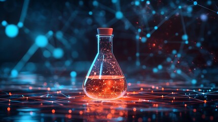 Illuminated Erlenmeyer Flask: A Digital Representation of Scientific Discovery