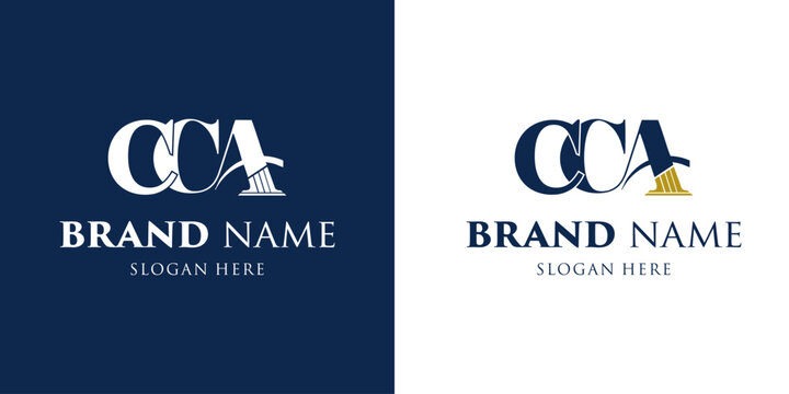 Creative CAA Letter Logo with Law Firm, Illustration, Design Inspiration, Vector, Icon