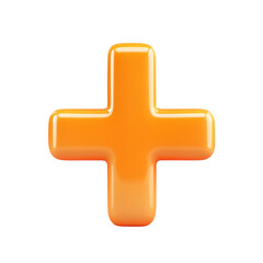 Obraz premium Orange Plus Sign in Colorful Abstract Frame,