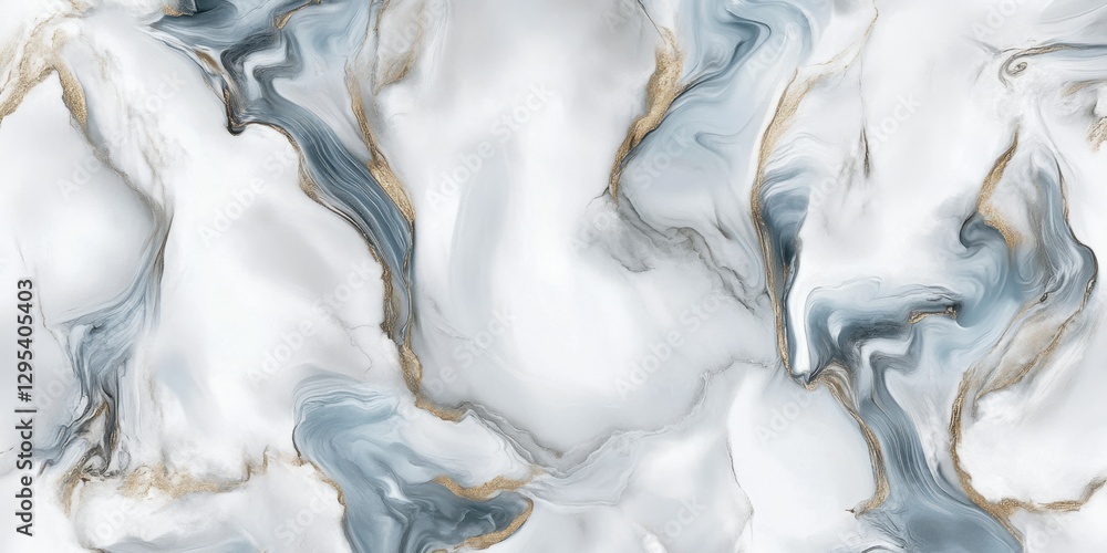 Aufkleber fluid marble abstraction: a mesmerizing abstract pattern of swirling marble, with a captivating inte