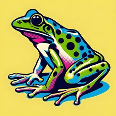 개구리, 팝아트, jpeg (frog, pop art, jpeg)