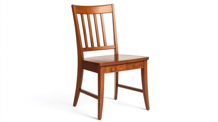 Wooden Dining Chair Studio Shot on White Background