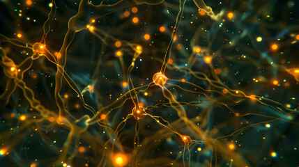 Intricate Neuronal Network: Visualization of Synapses and Electrical Impulses in the Human Brain