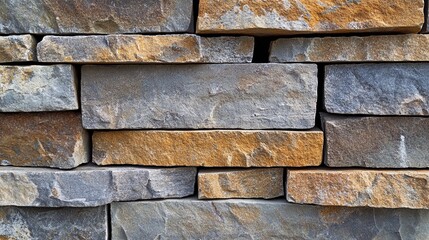 Close-up of a brick wall under construction with neatly stacked bricks digital