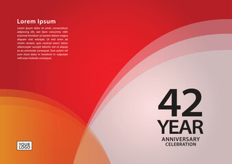 42 YEAR ANNIVERSARY logo -style18