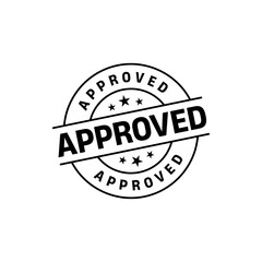 Rubber Stamp Circular and Rectangle Design Bold Text APPROVED Distressed Texture White Background Official Seal Approval Mark Bureaucratic Emblem Administrative Symbol Authoritative Icon Validation.