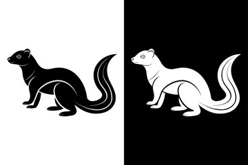 Simple Mongoose Silhouette Icon Perfect for Prints & Digital Use.
