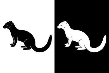 Simple Mongoose Silhouette Icon Perfect for Prints & Digital Use.