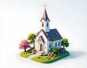 Naklejka premium A detail isometric 3D style, exaggerated style