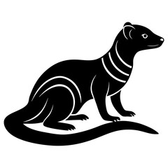 Mongoose Logo Silhouette Vector Ideal for Wildlife & Nature Themes.