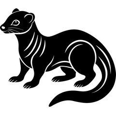 Mongoose Logo Silhouette Vector Ideal for Wildlife & Nature Themes.