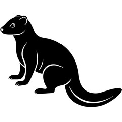 Mongoose Logo Silhouette Vector Ideal for Wildlife & Nature Themes.