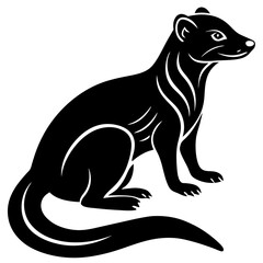 Mongoose Logo Silhouette Vector Ideal for Wildlife & Nature Themes.