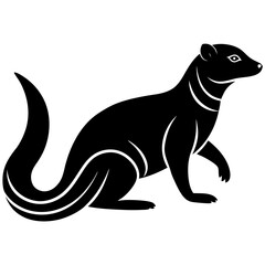 Minimalist Mongoose Silhouette Icon Perfect for Logos & Designs.