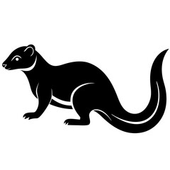 Minimalist Mongoose Silhouette Icon Perfect for Logos & Designs.