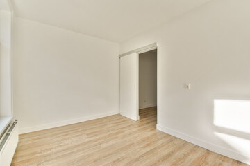 Bright and airy minimalist interior featuring light-colored walls, natural wood flooring, and simple architectural elements that enhance spaciousness.