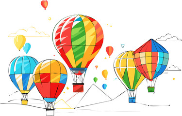 Fototapeta premium hot air balloons