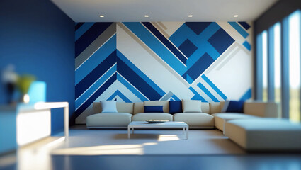 Naklejka premium Stunning Feature Wall Ideas for Modern Living Rooms and Offices – Elevate Your Space with Stylish Accent Designs