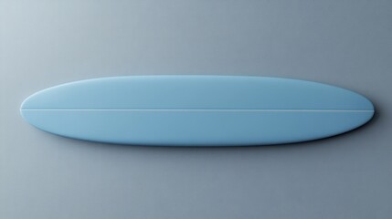 Pale-blue surfboard, studio shot, minimalist background