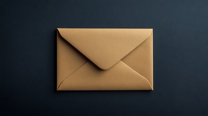 A Tan Envelope on a Dark Background: Minimalist Photography