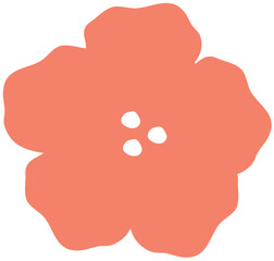 꽃 모양 꽃무늬 파티클 컨페티 일러스트 Flower-shaped flower-patterned particle confetti illustration