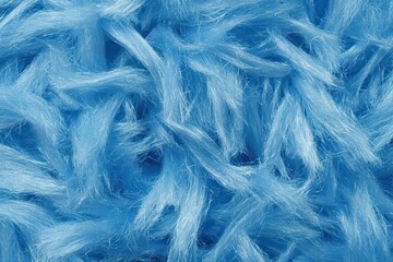 Fototapeta premium Blue fluffy yarn texture background