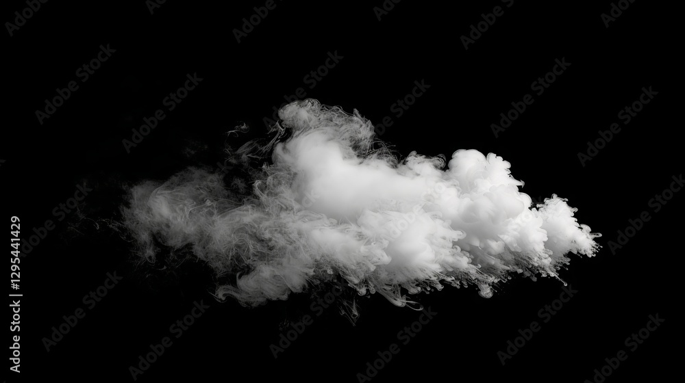 Poster vibrant abstract smoke swirls on black background with mesmerizing vapor patterns and bold visual co