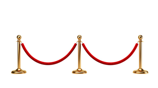 Elegant Gold Rope Barrier Stand for VIP Events